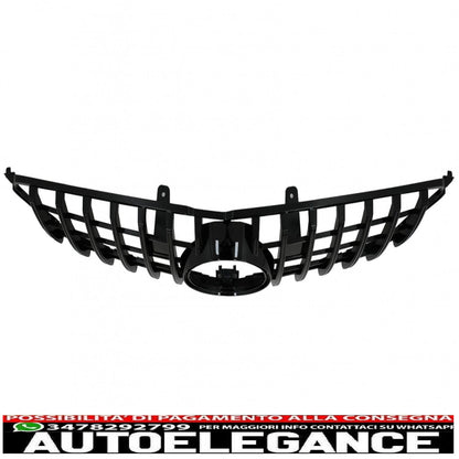 central grille suitable for mercedes gls x166 facelift (2016-2018) gtr design black 