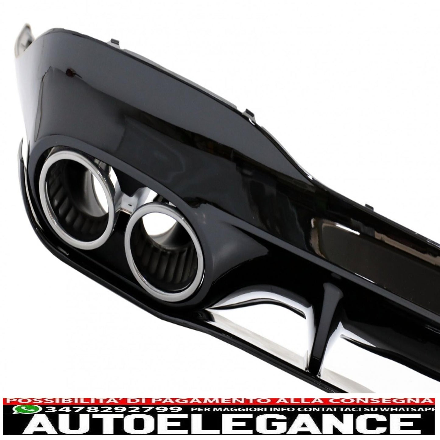 Rear diffuser and chrome tailpipes suitable for mercedes cla x118 shooting Brake c118 coupe sport line (2019-up) cla45s design aerodynamic package