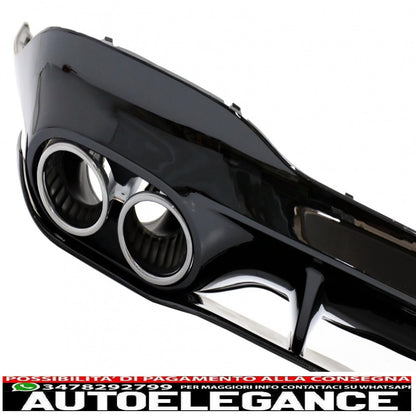 Rear diffuser and chrome tailpipes suitable for mercedes cla x118 shooting Brake c118 coupe sport line (2019-up) cla45s design aerodynamic package