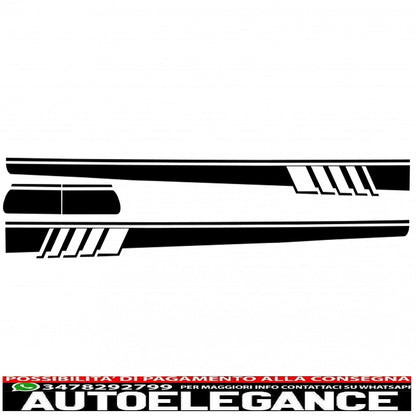 side decals vinyl sticker suitable for mercedes c class c205 coupe a205 cabriolet (2014-up) c63 piano black design 