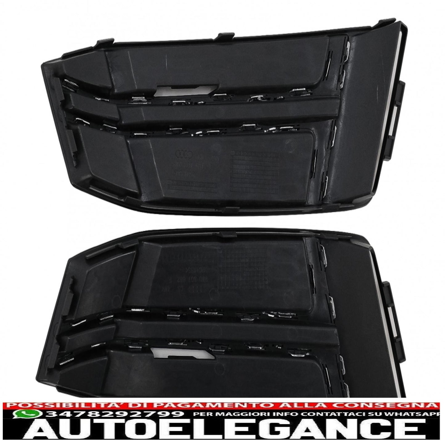 coperture inferiori della griglia del paraurti griglie laterali adatte per audi a4 b9 berlina avant (2016-2018) s-line silver edition AUTOELEGANCERICAMBI