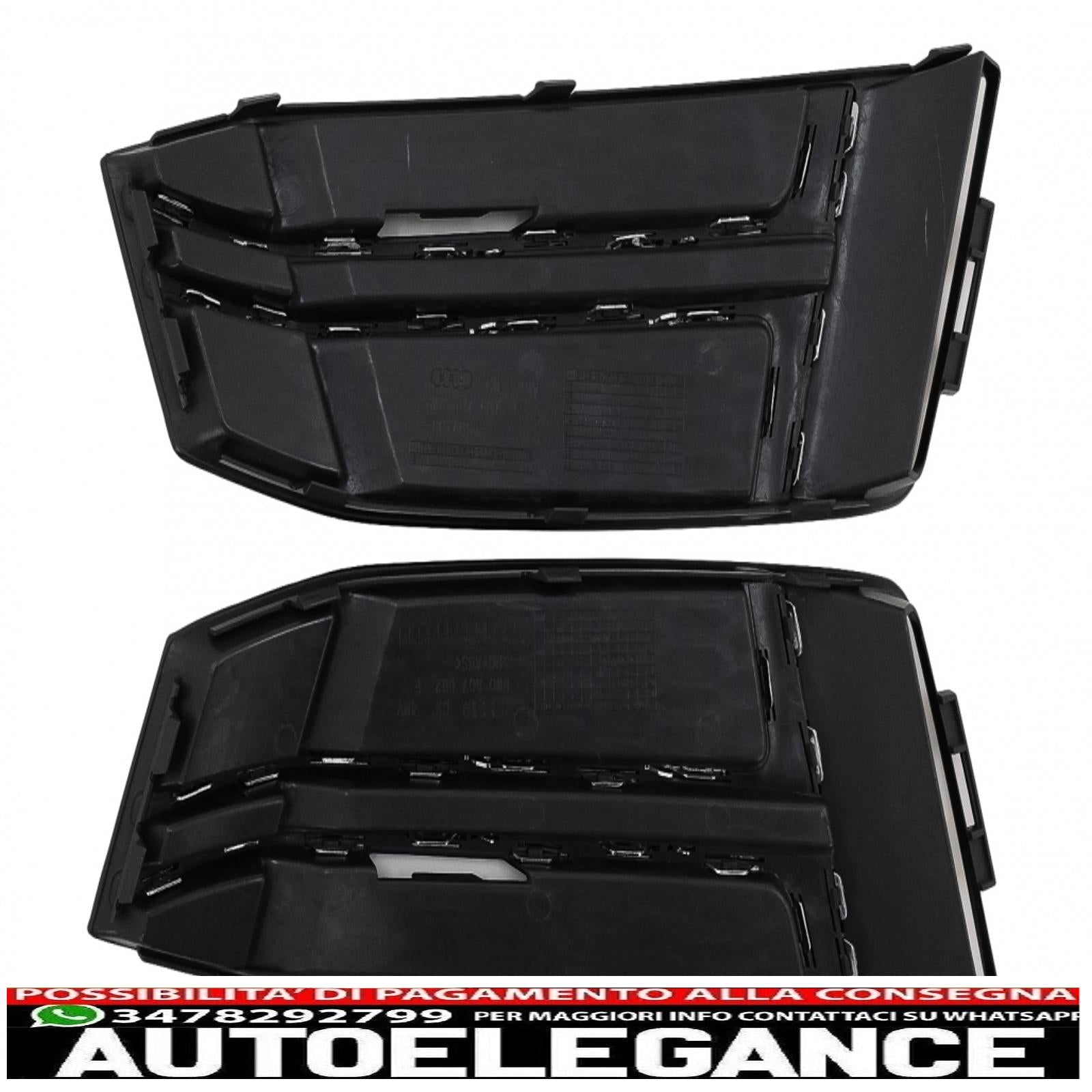 coperture inferiori della griglia del paraurti griglie laterali adatte per audi a4 b9 berlina avant (2016-2018) s-line silver edition AUTOELEGANCERICAMBI