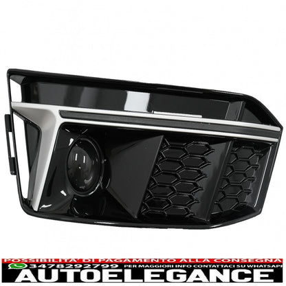 lower grill bumper covers ACC side grills suitable for audi a4 b9 s-line sedan avant (2016-2018) rs4 design silver edition 