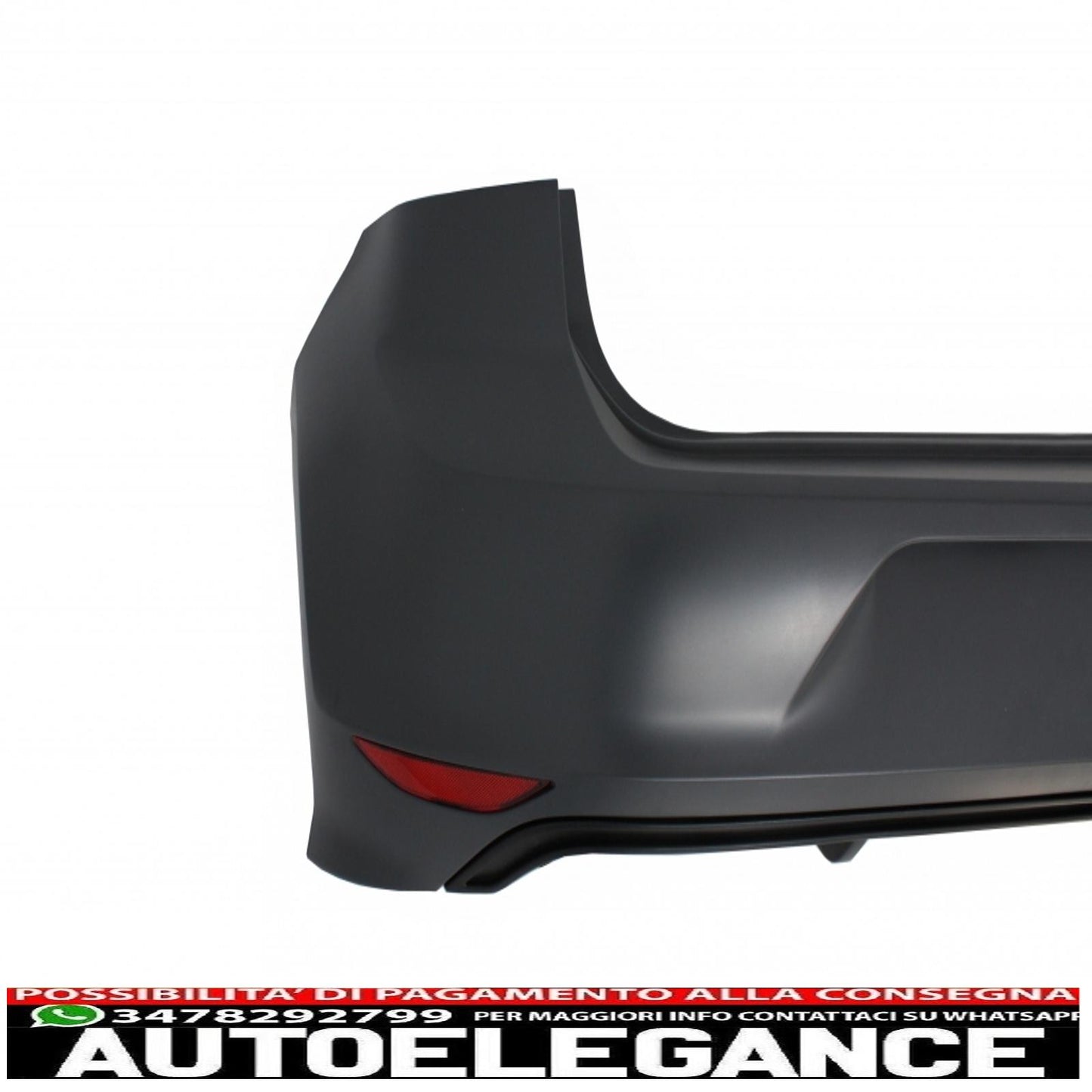 Rear bumper with full exhaust system suitable for vw golf 7 vii mk7 (2013-2017) r design 