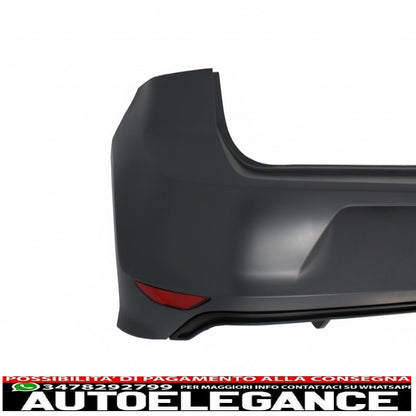 Rear bumper with full exhaust system suitable for vw golf 7 vii mk7 (2013-2017) r design 