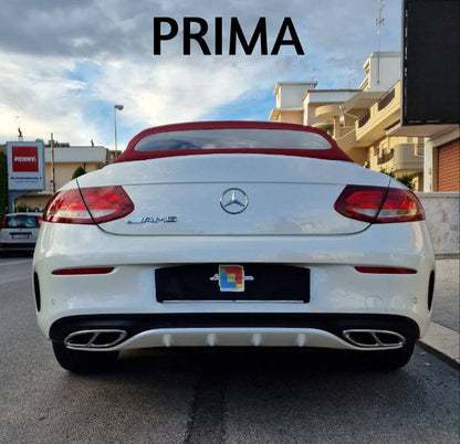 DIFFUSER SUITABLE FOR MERCEDES C CLASS C205 COUPE 2015-2020 AMG LOOK C63 