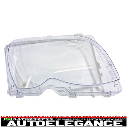 Headlight lenses suitable for bmw 3 series e46 lci facelift sedan/touring (2001-2004)