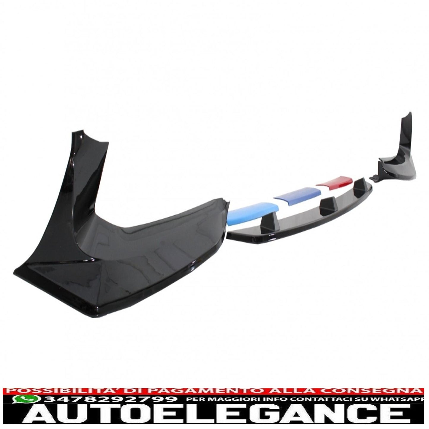Front Bumper Spoiler Suitable for BMW 5 Series G30 G31 Sedan Touring (2017-up) M5 Design Piano Black 