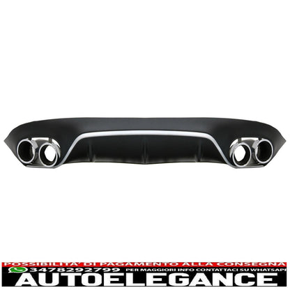 Diffuser for Mercedes E C238 A238 Sport Line 16-19 E53 Look Exhaust Silver - show original titleOriginal textDiffusor für Mercedes E C238 A238 Sport Line 16-19 E53 Look Auspuff Silber