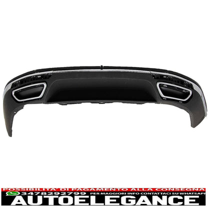 Diffusore posteriore per VW Passat B8 3G 15-19 R Line Look doppio scarico cromato-mostra il titolo originaleTesto originaleRear Diffuser for VW Passat B8 3G 15-19 R Line Look Twin Exhaust Chrome