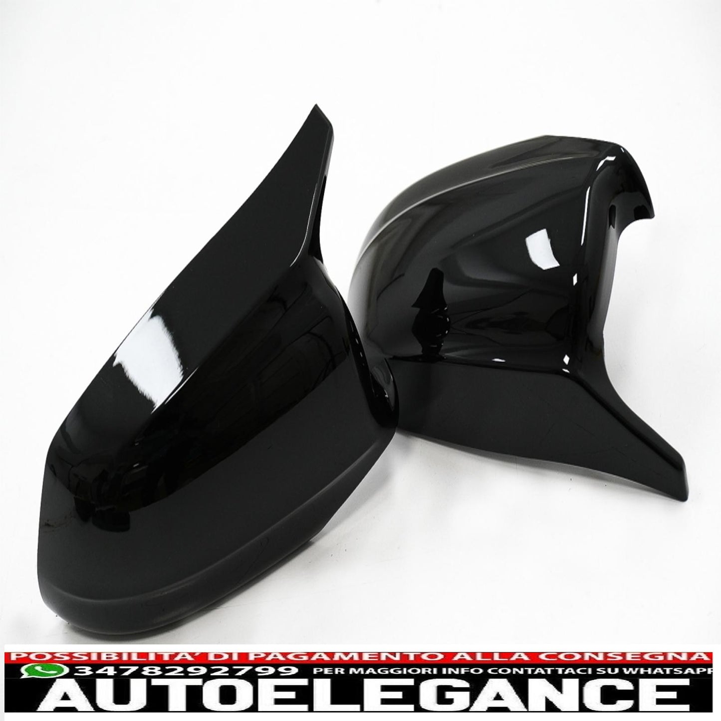 Calotte specchietti adatte per BMW Serie 5 F10 F11 F18 Non LCI (07.2010-2013) Piano Black M Design AUTOELEGANCERICAMBI