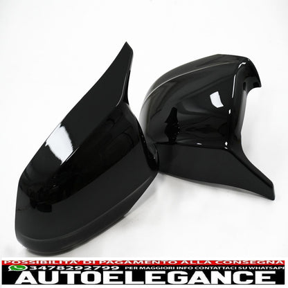 Calotte specchietti adatte per BMW Serie 5 F10 F11 F18 Non LCI (07.2010-2013) Piano Black M Design AUTOELEGANCERICAMBI