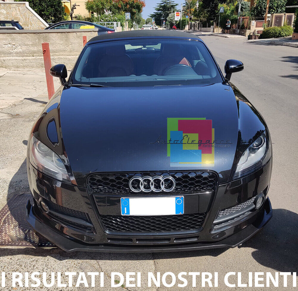 AUDI TT 8J 06-14 LAMA SOTTO PARAURTI ANTERIORE ABS LOOK SPORTIVO NERO LUCIDO - AUTOELEGANCERICAMBI