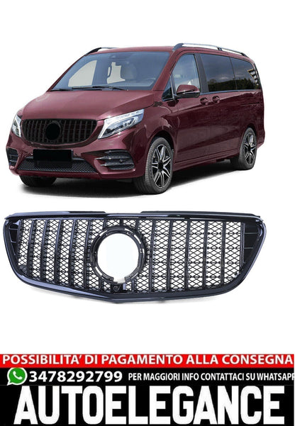 Gloss black Sport grille for Mercedes V-Class Vito W447 W448 from 19