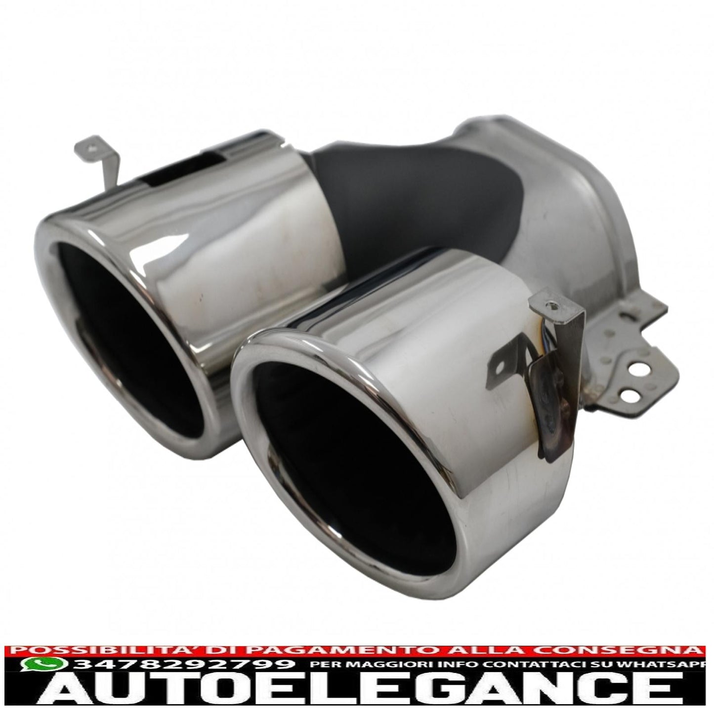 Exhaust pipes suitable for mercedes a-class w177 cla ii x118 c118 gla suv h247 glb suv x247 35 amg / 45 amg (2018-) 45s chrome design