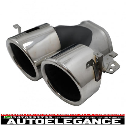 Exhaust pipes suitable for mercedes a-class w177 cla ii x118 c118 gla suv h247 glb suv x247 35 amg / 45 amg (2018-) 45s chrome design