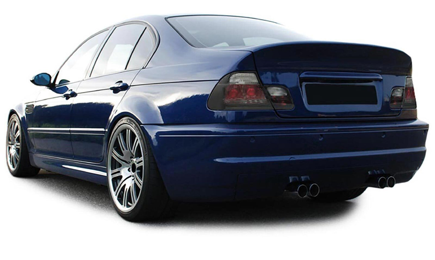 FANALI POSTERIORI ADATTI PER BMW SERIE 3 E46 LOOK NERI DESIGN SPORTIVO