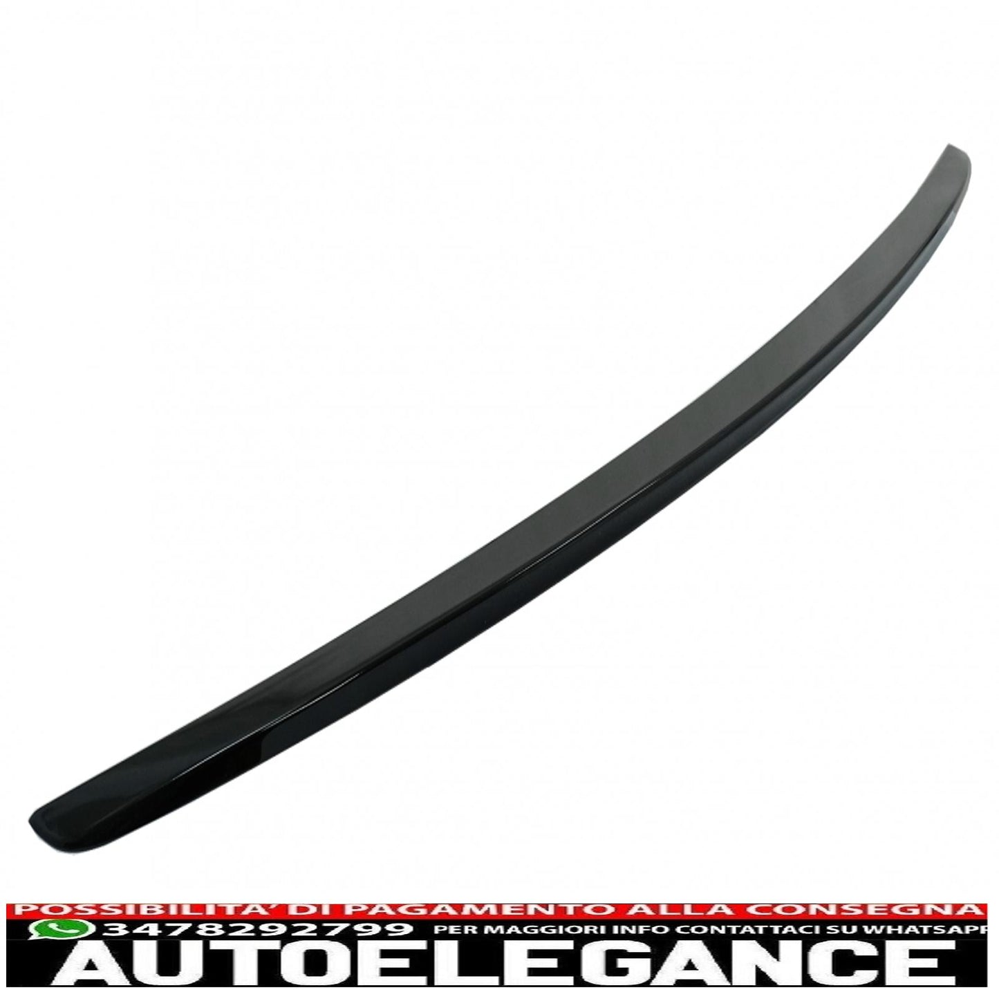 trunk spoiler suitable for mercedes s class w222 (2014-2020) piano black sport rear lip 