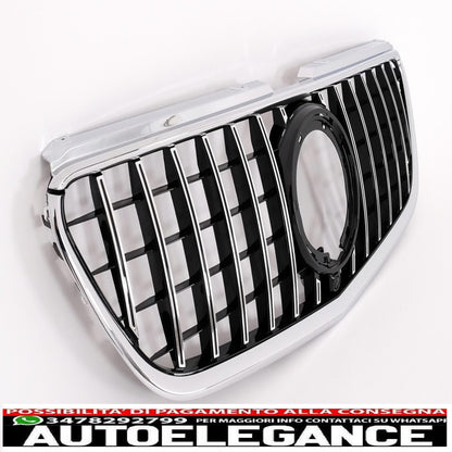 central grille suitable for mercedes vito (w447) (2020 onwards) gtr design panamericana black chrome 