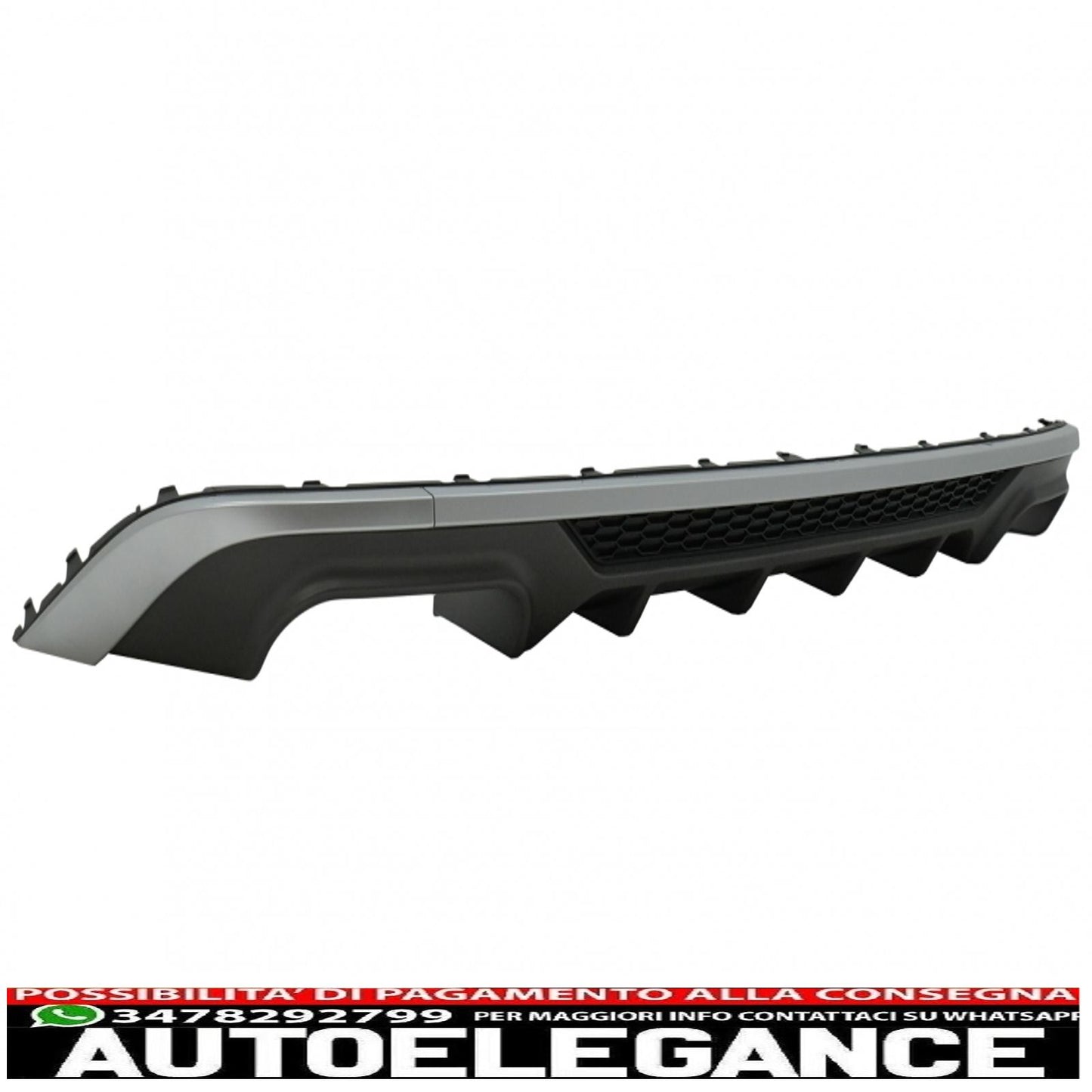 Diffusore a mantovana per paraurti posteriore con sistema di scarico nero adatto per audi a3 8v restyling hatchback sportback (2016-2019) paraurti standard (se) s3 design