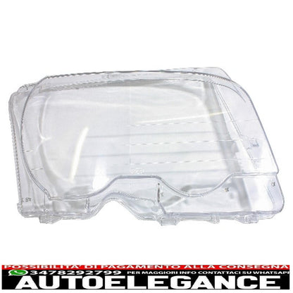 Headlight glasses suitable for bmw e46 coupe cabrio (1998-2003) 