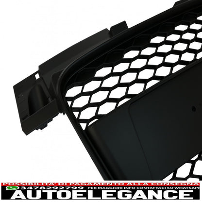 griglia anteriore senza badge adatta per audi tt 8j (2006-2014) rs design sport nero opaco