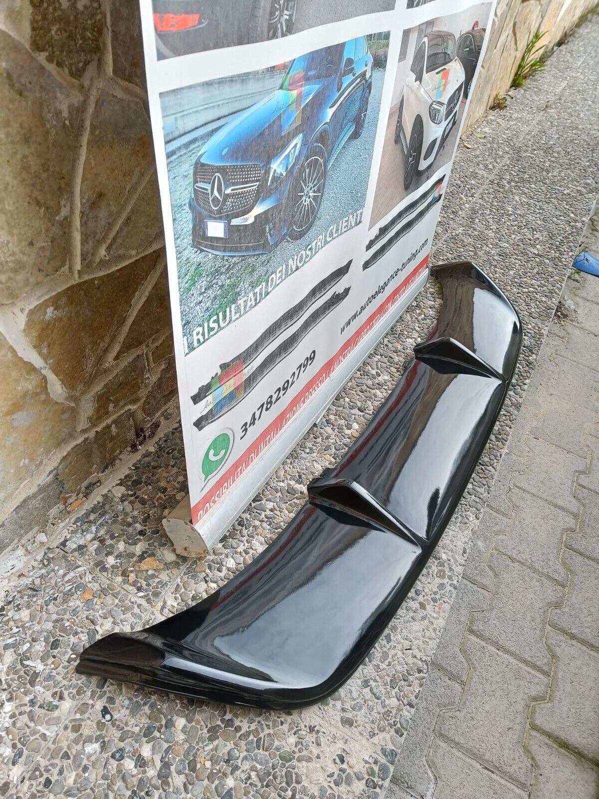 SOTTO PARAURTI POSTERIORE SEAT LEON 5F 2012-2016 DIFFUSORE TUNING ABS NERO FR