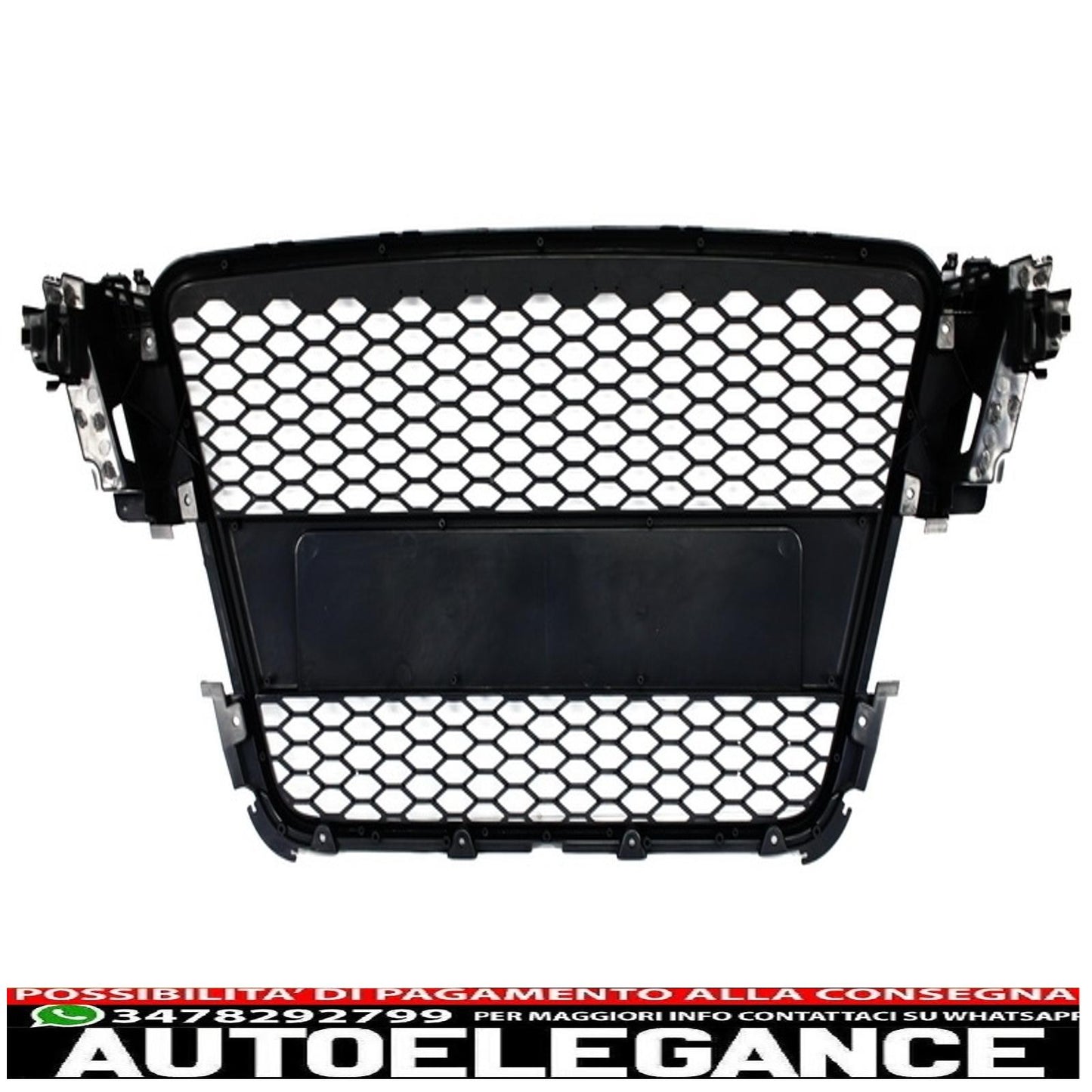 front grille without badge suitable for audi a5 8t (2007-2011) rs design piano black
