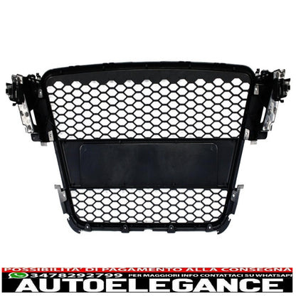front grille without badge suitable for audi a5 8t (2007-2011) rs design piano black