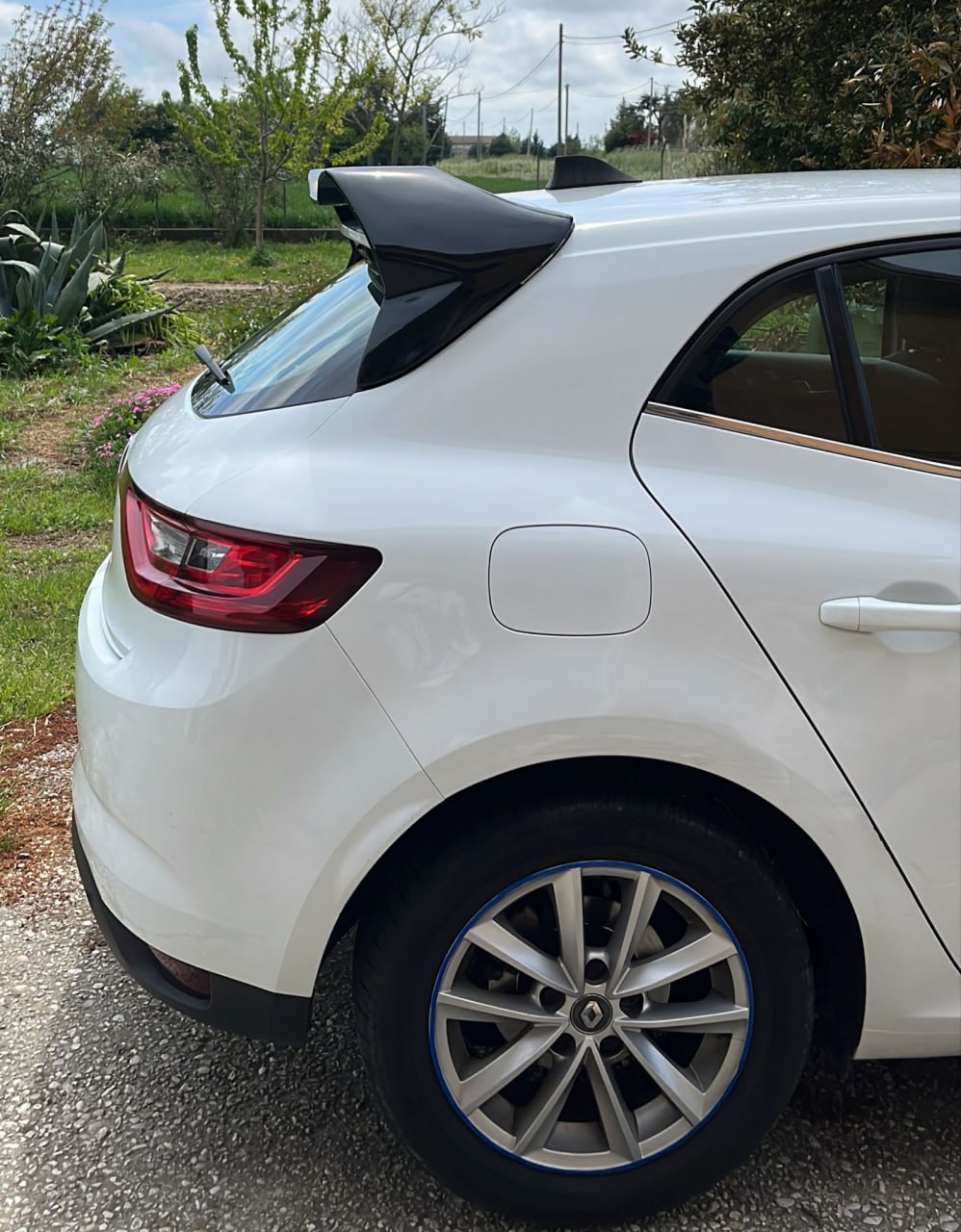 💎SPOILER TETTO ADATTO PER RENAULT MEGANE 4 IV STANDARD LOOK RS NERO LUCIDO💎