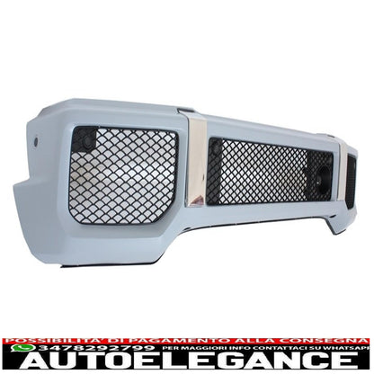 kit carrozzeria paraurti anteriore spoiler led drl estensione adatto per mercedes classe g w463 (1989-2017) design g65