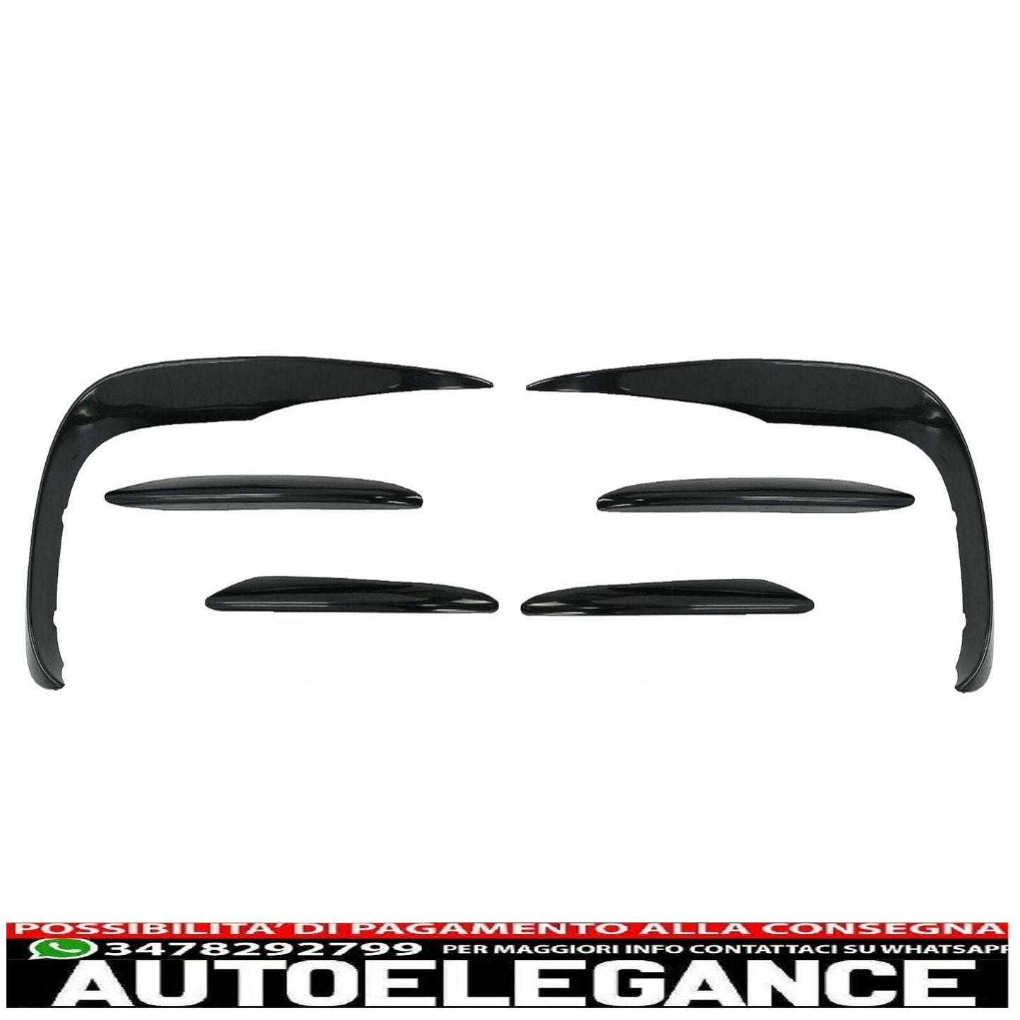 Splitter Fins for Mercedes W213 S213 C238 A238 Sport Line E53 16-20