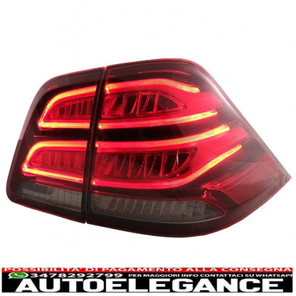 full led rear lights suitable for mercedes m class w166 (2012-2015) red white left