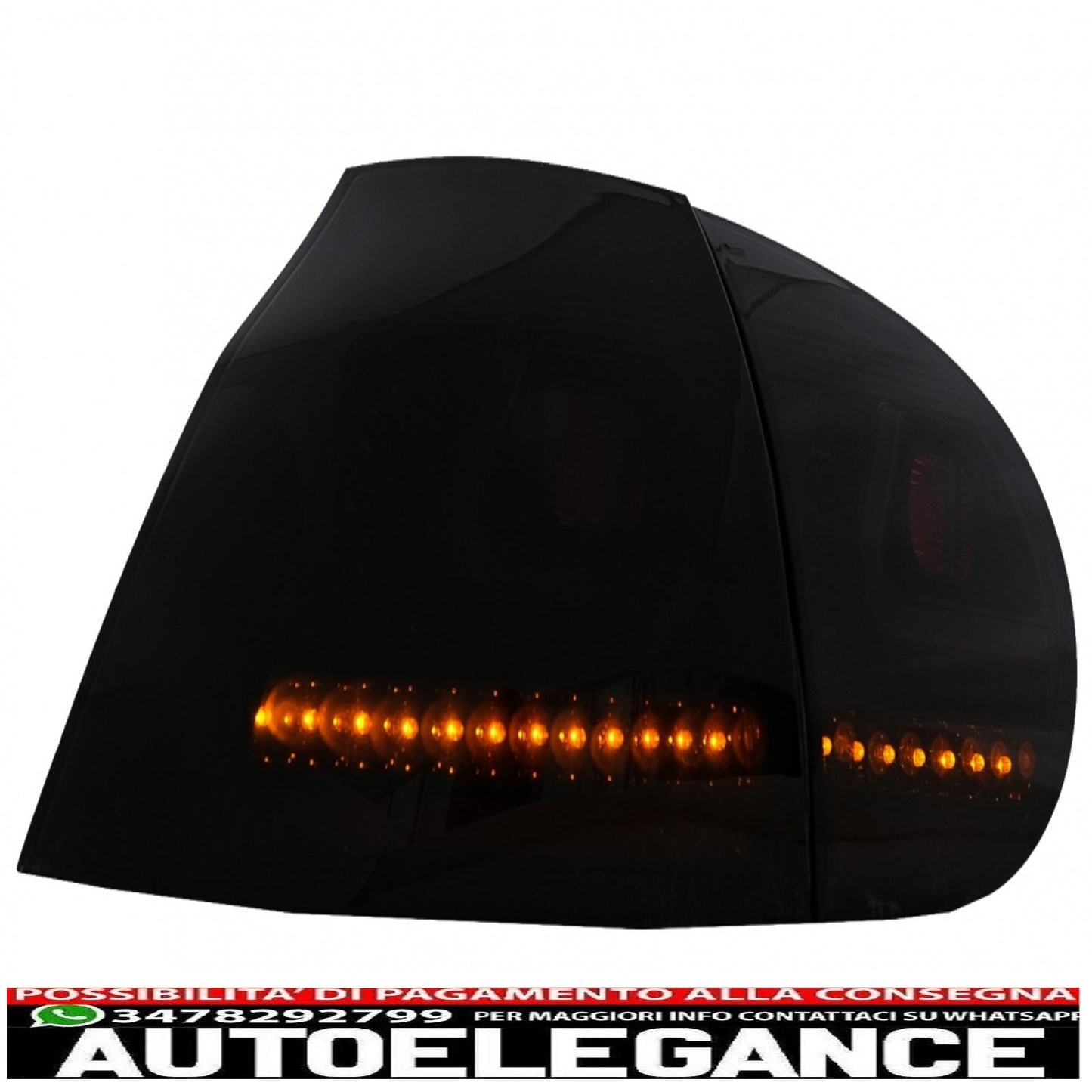 led rear lights for vw golf v 2003-2009 fog lights black/smoke