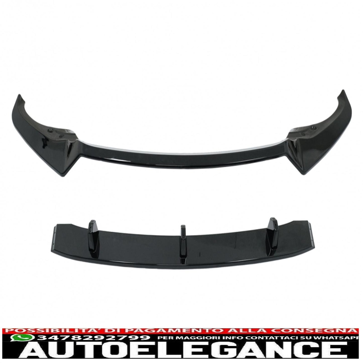 Front Bumper Spoiler Lip Fit For BMW X7 G07 LCI M Sport (2020-up) Piano Black 