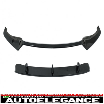 Front Bumper Spoiler Lip Fit For BMW X7 G07 LCI M Sport (2020-up) Piano Black 