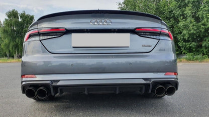 FRONT BUMPER SPLITTER FOR AUDI A5 F5 2016-2018 S7 SLINE GLOSS BLACK ABS