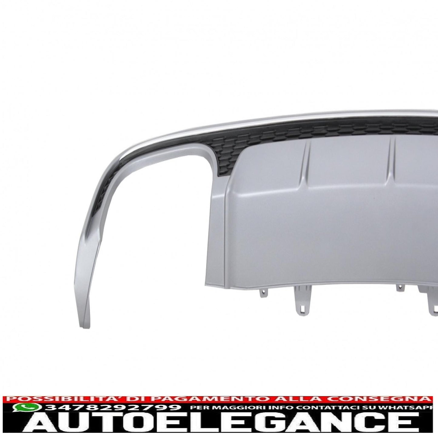 Diffusore mantovana per paraurti posteriore con terminali di scarico adatto per audi a6 4g facelift (2015-2018) berlina limousine s6 design