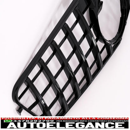 griglia anteriore adatta per mercedes classe c w204 s204 limousine station wagon (2007-2014) gt-r design panamericana nera