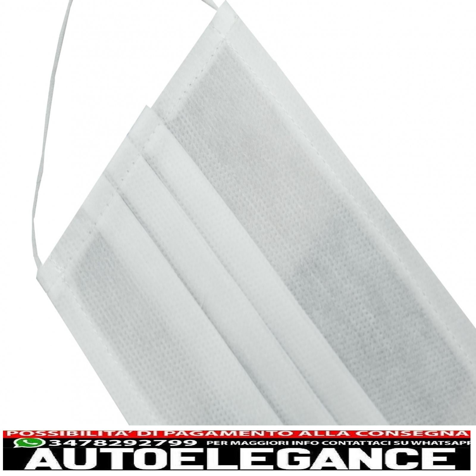 confezione da 50 mascherine con pieghe 100% polipropilene 2 strati unisex AUTOELEGANCERICAMBI