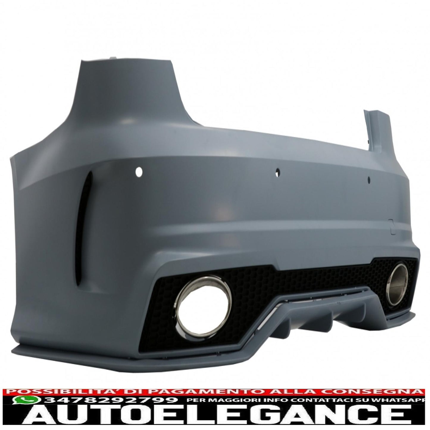 rear bumper suitable for audi a3 8v sedan pre restyling (2012-2016) rs design