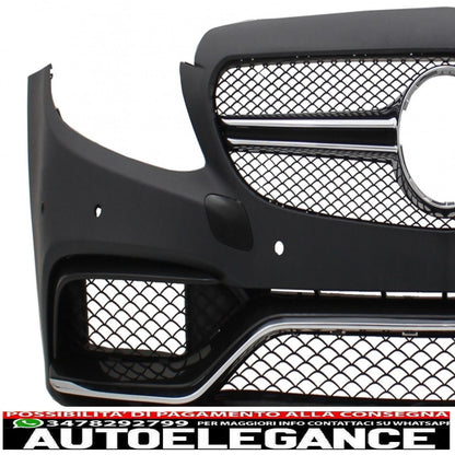 kit carrozzeria di conversione adatto per mercedes classe c w205 s205 (2014-2020) paraurti anteriore design c63 con diffusore posteriore e terminali di scarico