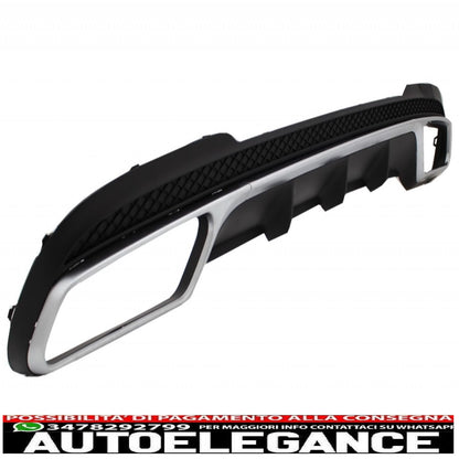 diffusore posteriore con terminali di scarico neri adatto per mercedes classe e w212 s212 facelift (2013-2016) solo paraurti pacchetto sportivo