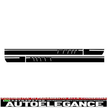 side decals matt black vinyl sticker suitable for mercedes cla w117 c117 x117 (2013-2016) a class w176 (2012-up)