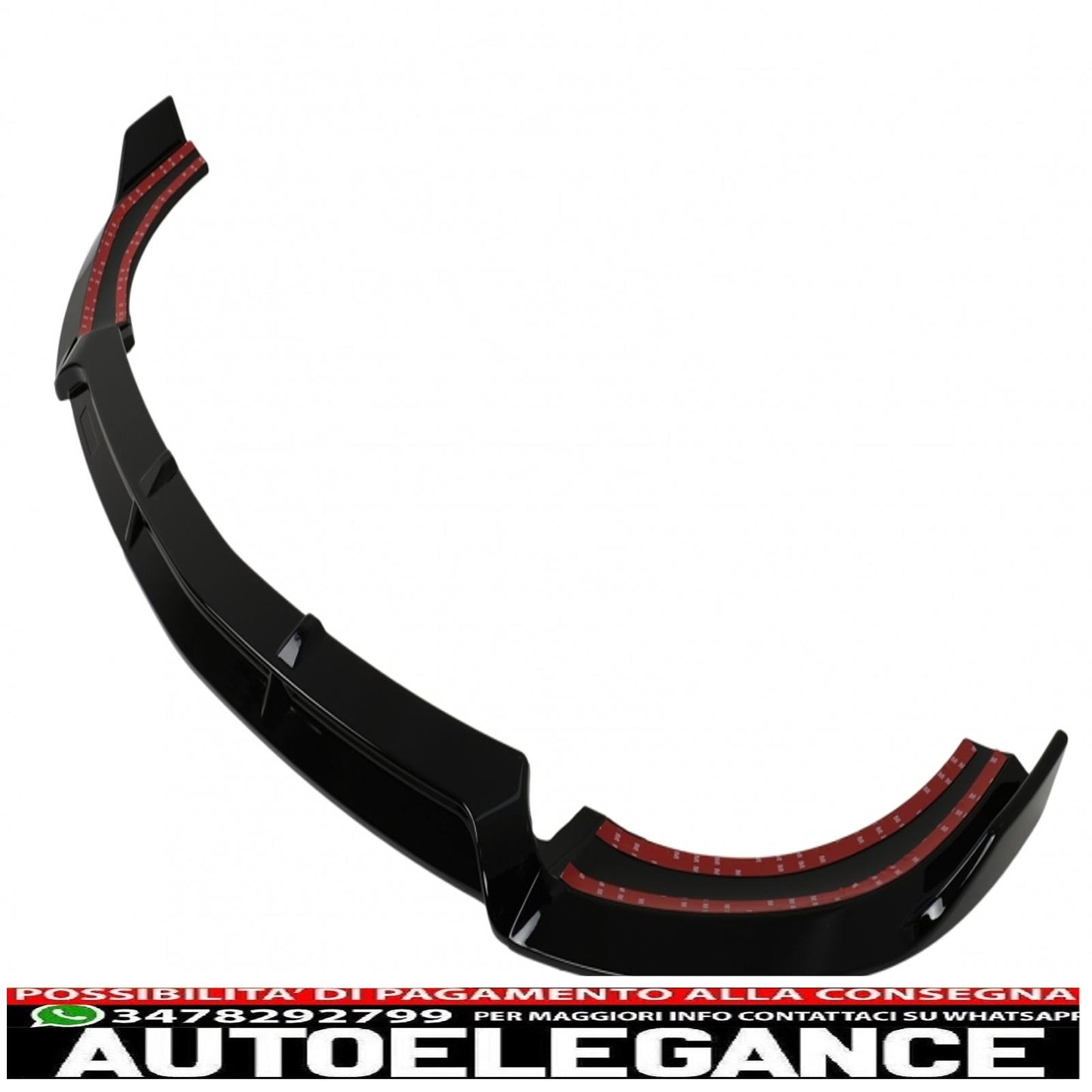 Front bumper lip suitable for mercedes e class w213 s213 c238 a238 (2016-2019) sport look piano black