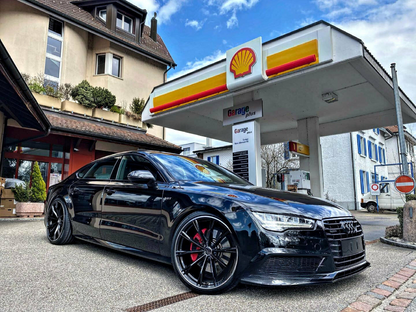 ADATTO per Audi A4 A5 A6 A8 A7 S-Line 21 inch 5x112 ABT design Nero Lucido Ruote