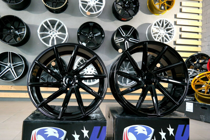 ADATTO per BMW 3 E46 E90 Lega Concavo Cerchi 18 inch 5x120 Nero cvt Stile Ruote