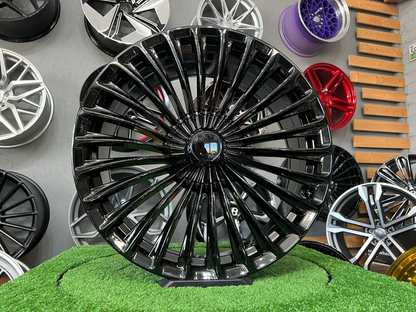 ADATTO per Mercedes Benz E S Classe 20 inch 5X112 Lusso maybach style Nero Ruote