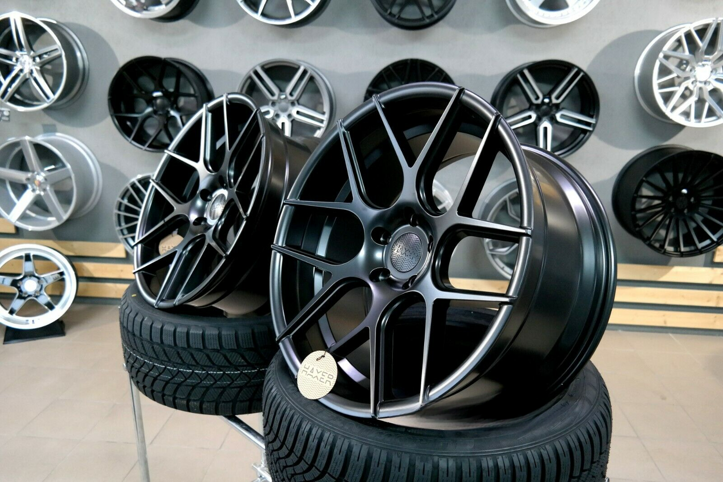 ADATTO per Audi Mercedes Concavo Ruote Nero Csl 18 inch 5x112 haxer HX022