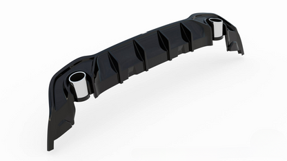 REAR DIFFUSER + EXHAUST TIPPER FOR VOLKSWAGEN GOLF GTE MK8 